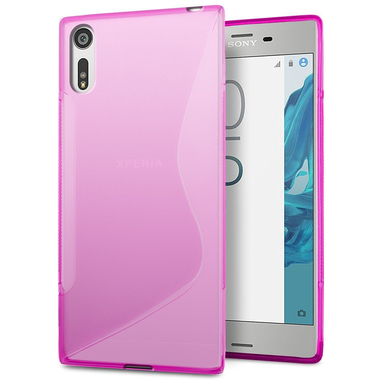 Нескользящий чехол для Sony Xperia XZ / XZs (малиновый)