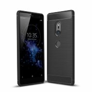 Чехол-накладка Carbon Fibre для Sony Xperia XZ2 (черный)