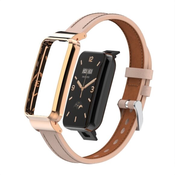 Кожаный ремешок для Xiaomi Smart Band 7 Pro (розовый) Кожаный ремешок для Xiaomi Smart Band 7 Pro (розовый)