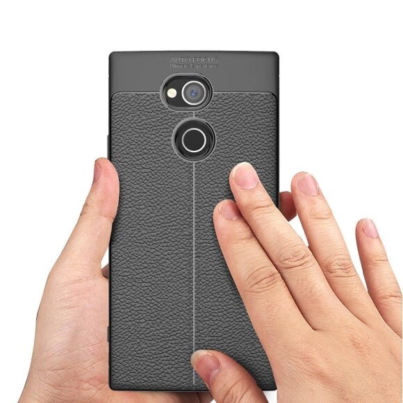 Чехол-накладка Litchi Grain для Sony Xperia XA2 Ultra (серый) Чехол-накладка Litchi Grain для Sony Xperia XA2 Ultra (серый)