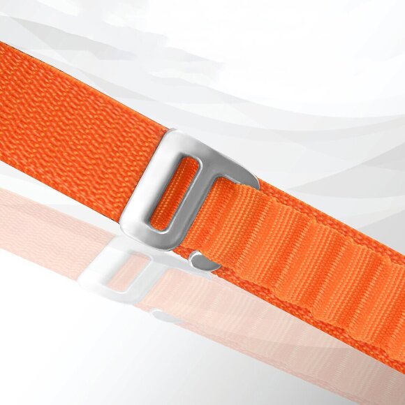 Ремешок Альпийская петля для Xiaomi Mi Band 7 / Mi Band 6 / Mi Band 5 / Mi Band 4 / Mi Band 3 (красный + радужный)