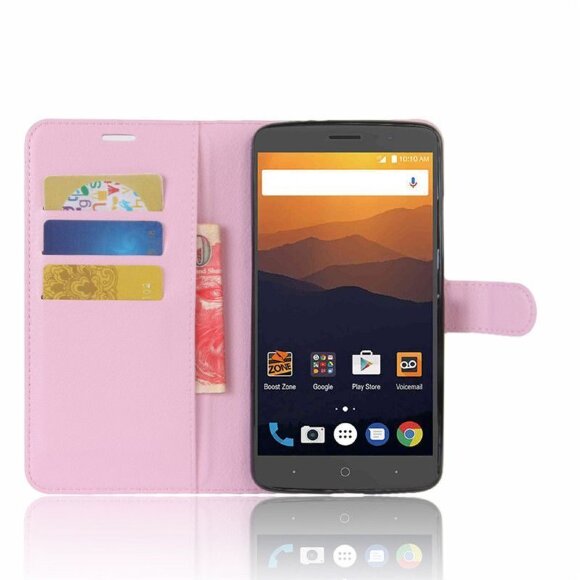 Чехол с визитницей для ZTE MAX XL (розовый) Чехол с визитницей для ZTE MAX XL (розовый)