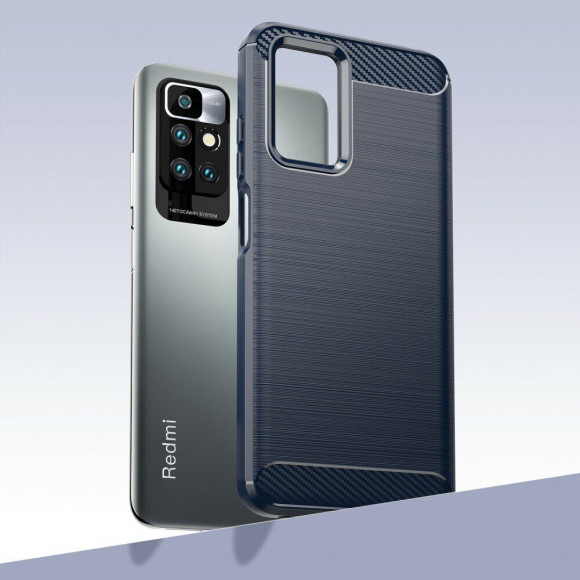 Чехол-накладка Carbon Fibre для Xiaomi Redmi 10 / Redmi 10 2022 (темно-синий) Чехол-накладка Carbon Fibre для Xiaomi Redmi 10 / Redmi 10 2022 (темно-синий)