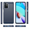 Чехол-накладка Carbon Fibre для Xiaomi Redmi 10 / Redmi 10 2022 (темно-синий)
