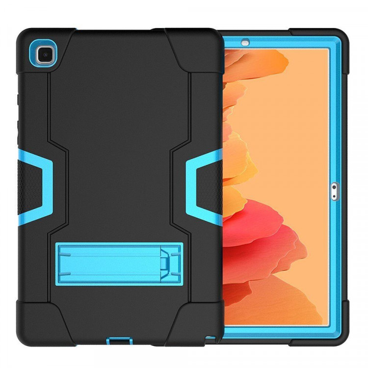 Гибридный TPU чехол для Samsung Galaxy Tab A7 (2020), Galaxy Tab A7 (2022) SM-T500, SM-T505, SM-T509 - 10,4 дюйма (черный+голубой)