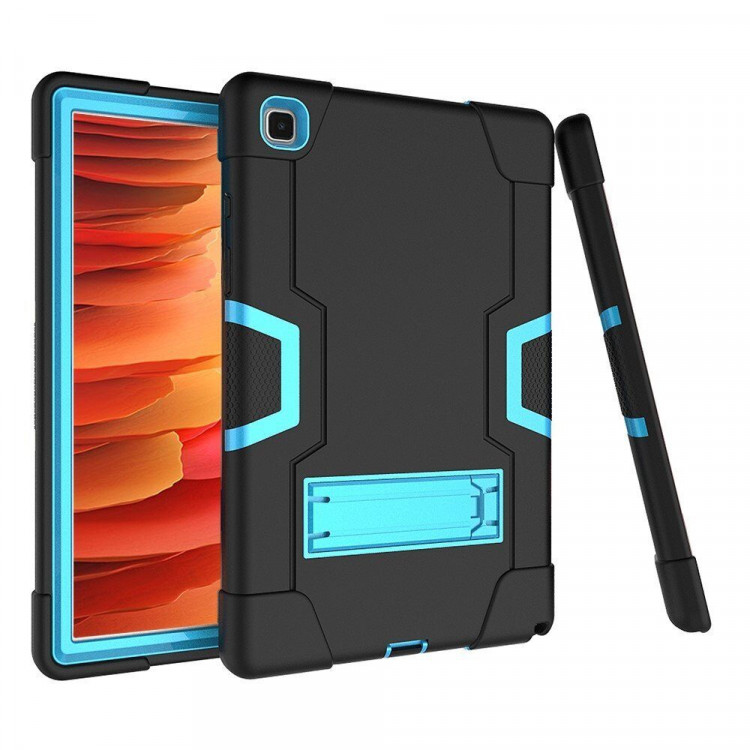 Гибридный TPU чехол для Samsung Galaxy Tab A7 (2020), Galaxy Tab A7 (2022) SM-T500, SM-T505, SM-T509 - 10,4 дюйма (черный+голубой)