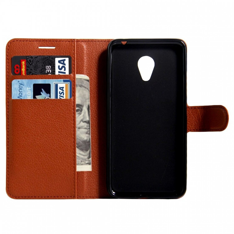 Чехол с визитницей для Meizu M3 / M3s (коричневый)
