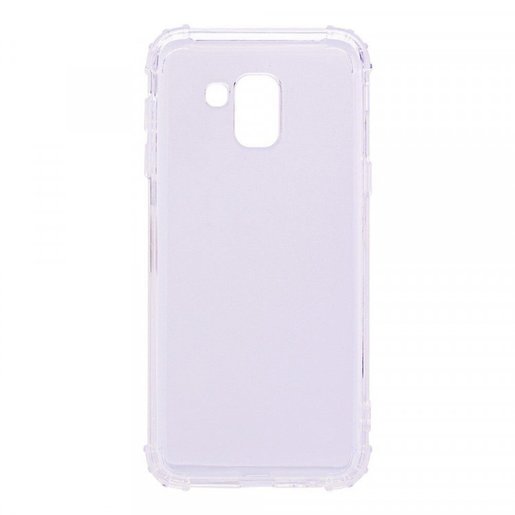 Силиконовый чехол с усиленными бортиками для Samsung Galaxy J6 (2018) (прозрачный)