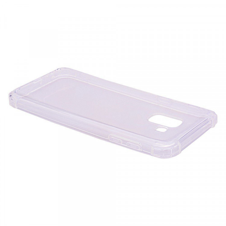 Силиконовый чехол с усиленными бортиками для Samsung Galaxy J6 (2018) (прозрачный)