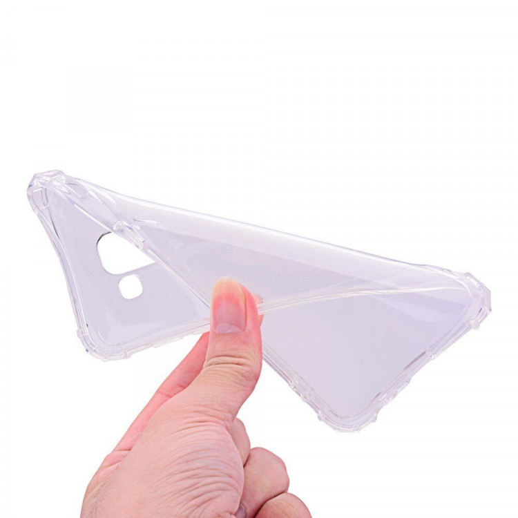 Силиконовый чехол с усиленными бортиками для Samsung Galaxy J6 (2018) (прозрачный)