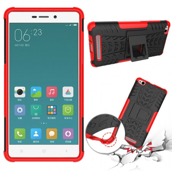 Чехол Hybrid Armor для Xiaomi Redmi 3 (черный + красный) Чехол Hybrid Armor для Xiaomi Redmi 3 (черный + красный)