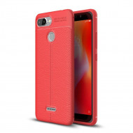 Чехол-накладка Litchi Grain для Xiaomi Redmi 6 (красный) Чехол-накладка Litchi Grain для Xiaomi Redmi 6 (красный)