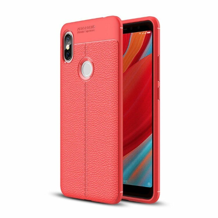Чехол-накладка Litchi Grain для Xiaomi Redmi S2 (красный)