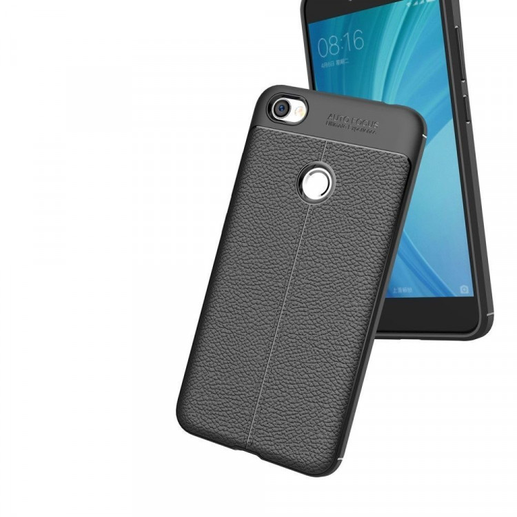 Чехол-накладка Litchi Grain для Xiaomi Redmi Note 5A / 5A Prime (черный)