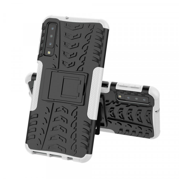 Чехол Hybrid Armor для Samsung Galaxy A7 (2018) (черный + белый)