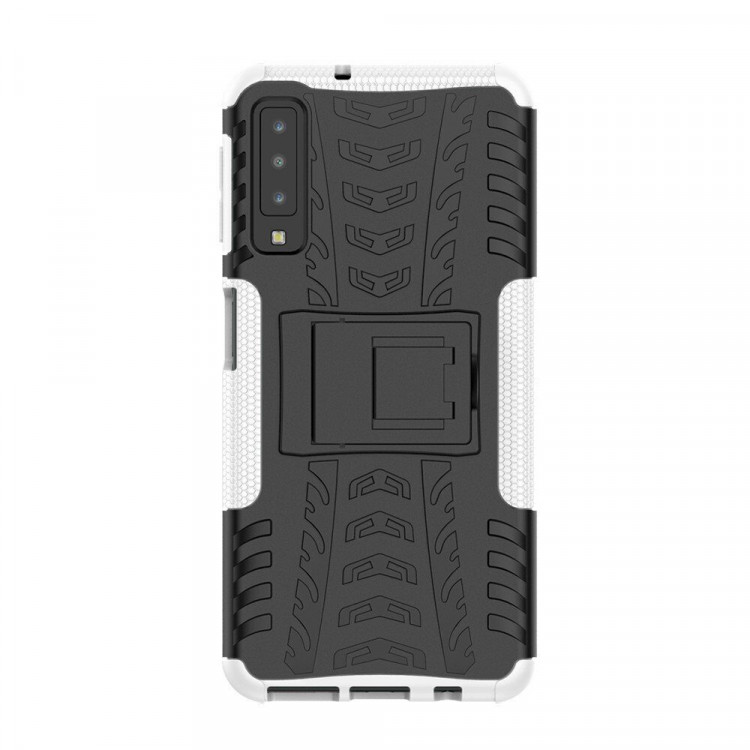 Чехол Hybrid Armor для Samsung Galaxy A7 (2018) (черный + белый)