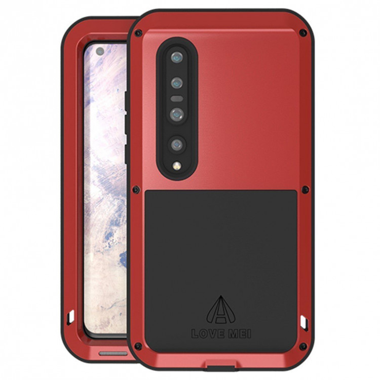 Гибридный чехол LOVE MEI для Xiaomi Mi 10 Pro (красный)