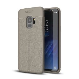Чехол-накладка Litchi Grain для Samsung Galaxy S9 (серый)