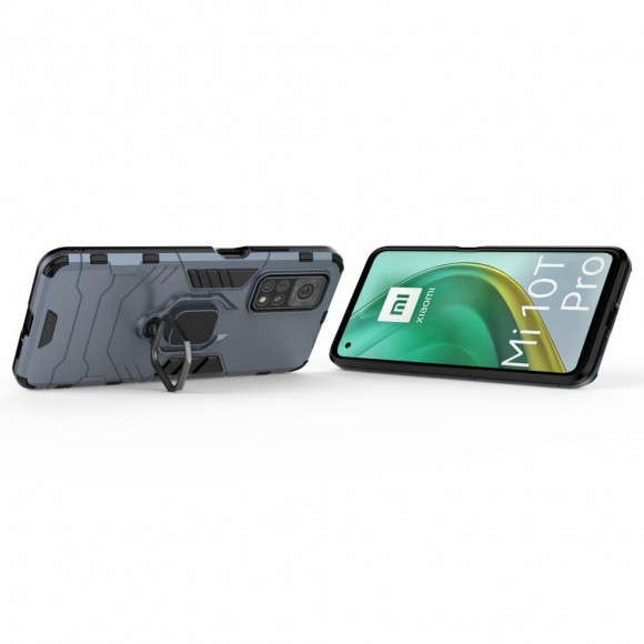 Чехол Armor Ring Holder для Xiaomi Mi 10T 5G / Mi 10T Pro 5G / Redmi K30S (темно-синий)