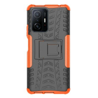 Чехол Hybrid Armor для Xiaomi 11T / Xiaomi 11T Pro (черный + оранжевый)