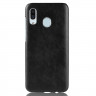 Кожаная накладка-чехол для Samsung Galaxy A30 / A20 (черный)