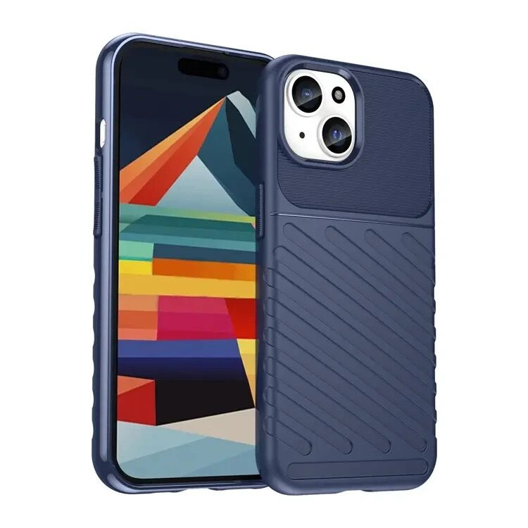 Чехол-накладка Thunder Series для iPhone 15 Plus (темно-синий)