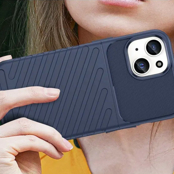 Чехол-накладка Thunder Series для iPhone 15 Plus (темно-синий) Чехол-накладка Thunder Series для iPhone 15 Plus (темно-синий)