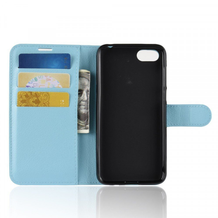 Чехол с визитницей для Huawei Y5 Prime (2018) / Y5 lite (2018) / Huawei Honor 7A (DUA-L22) Российская версия (голубой)