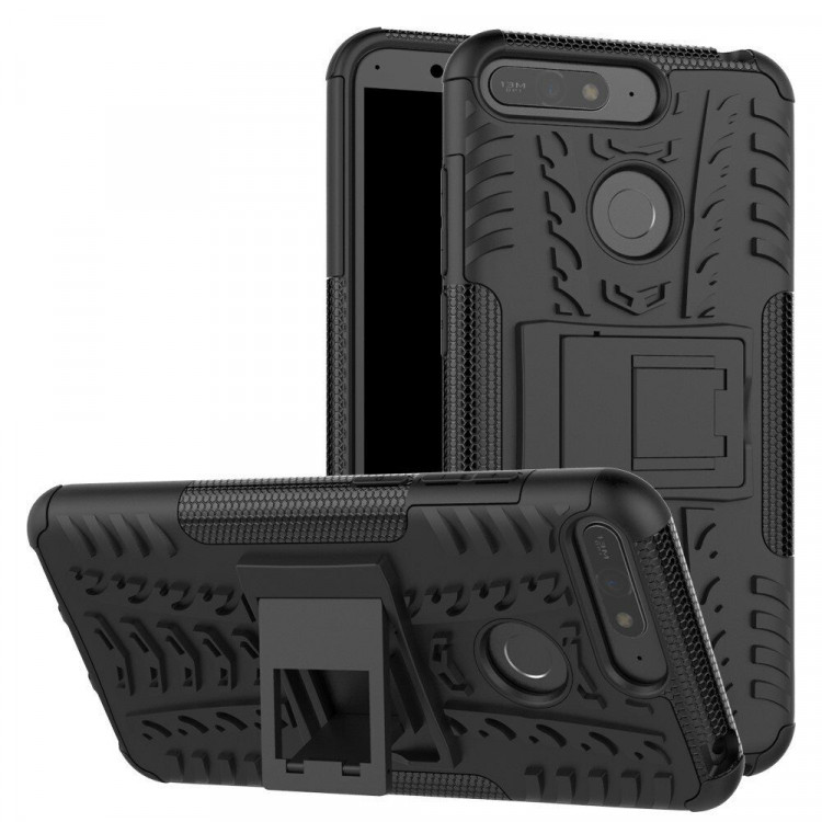Чехол Hybrid Armor для Huawei Y6 Prime (2018) / Honor 7A / Honor 7C (AUM-L41) / Honor 7A Pro (AUM-L29) (черный)