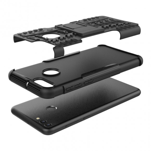 Чехол Hybrid Armor для Huawei Y9 (2018) / Enjoy 8 Plus (черный + белый) Чехол Hybrid Armor для Huawei Y9 (2018) / Enjoy 8 Plus (черный + белый)