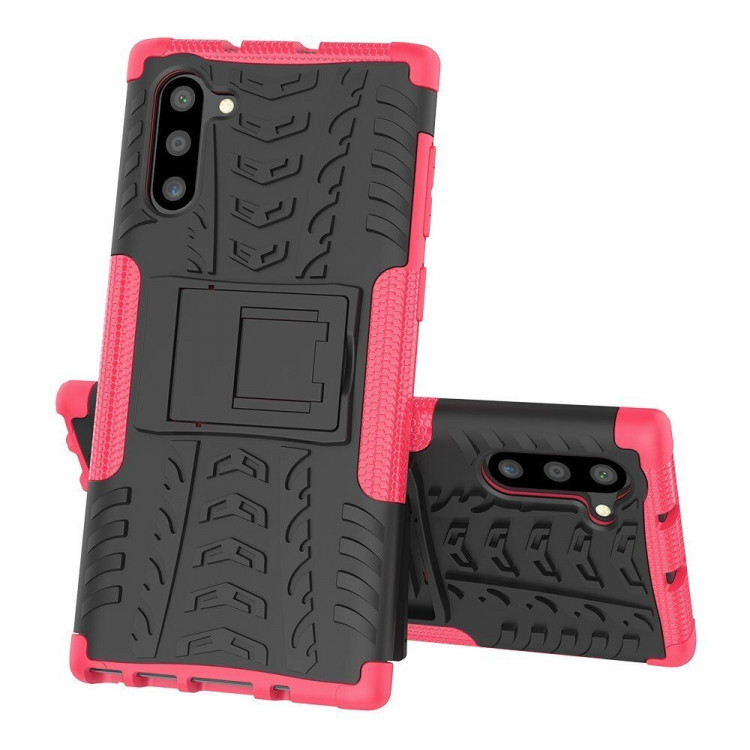 Чехол Hybrid Armor для Samsung Galaxy Note 10 (черный + розовый)