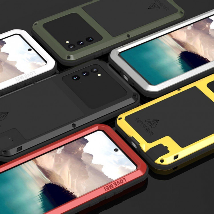 Гибридный чехол LOVE MEI для Samsung Galaxy Note 20 (черный)