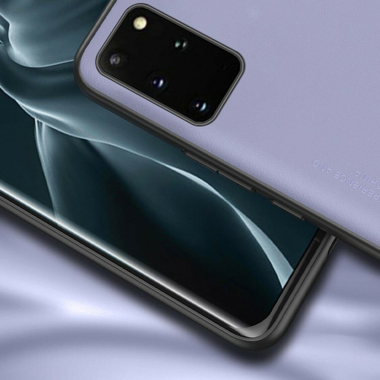 Чехол из искусственной кожи для Samsung Galaxy S20 Plus (серо-синий)