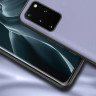 Чехол из искусственной кожи для Samsung Galaxy S20 Plus (серо-синий)