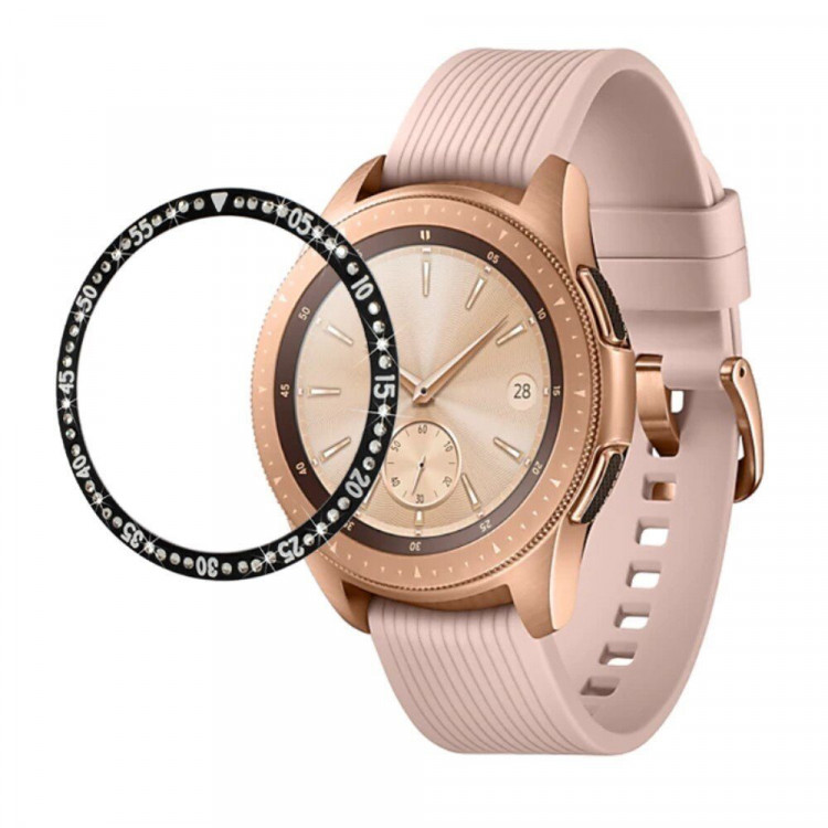 Декоративная накладка для Samsung Galaxy Watch 46мм (черный)