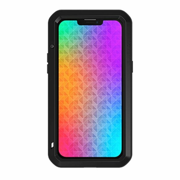 Гибридный чехол LOVE MEI для iPhone 14 Plus (черный)