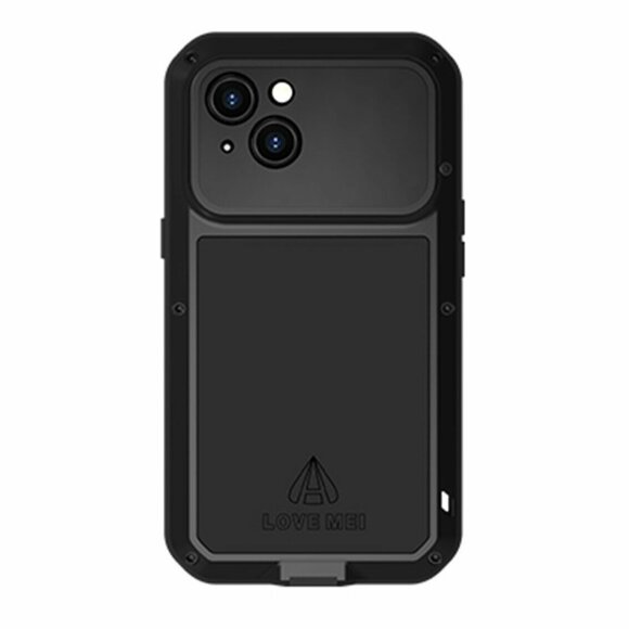 Гибридный чехол LOVE MEI для iPhone 14 Plus (черный)