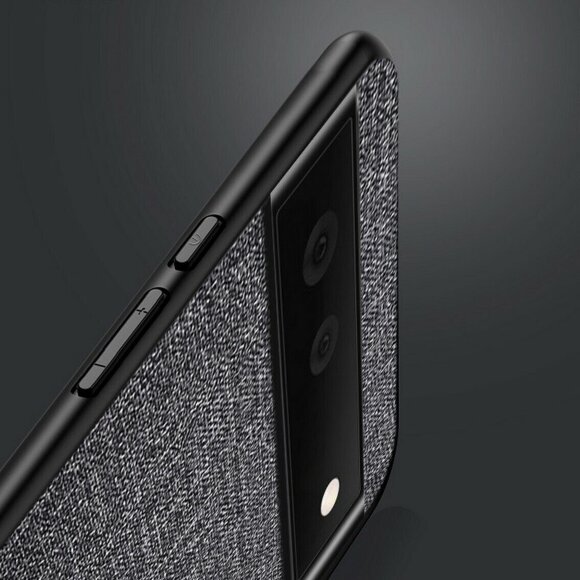 Чехол с тканевой текстурой PC+TPU для Google Pixel 7 (серый) Чехол с тканевой текстурой PC+TPU для Google Pixel 7 (серый)