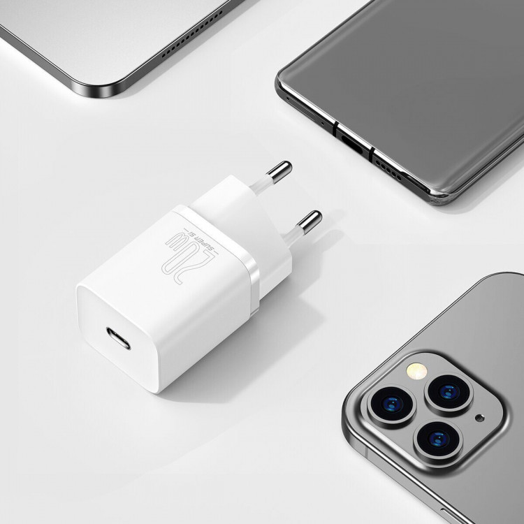Сетевое зарядное устройство Baseus Super Si Quick Charger 1C 20W (CCSUP-B02) - белый