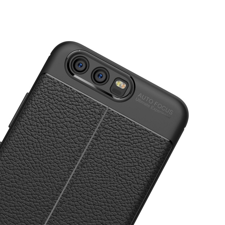 Чехол-накладка Litchi Grain для Huawei P10 (темно-синий)