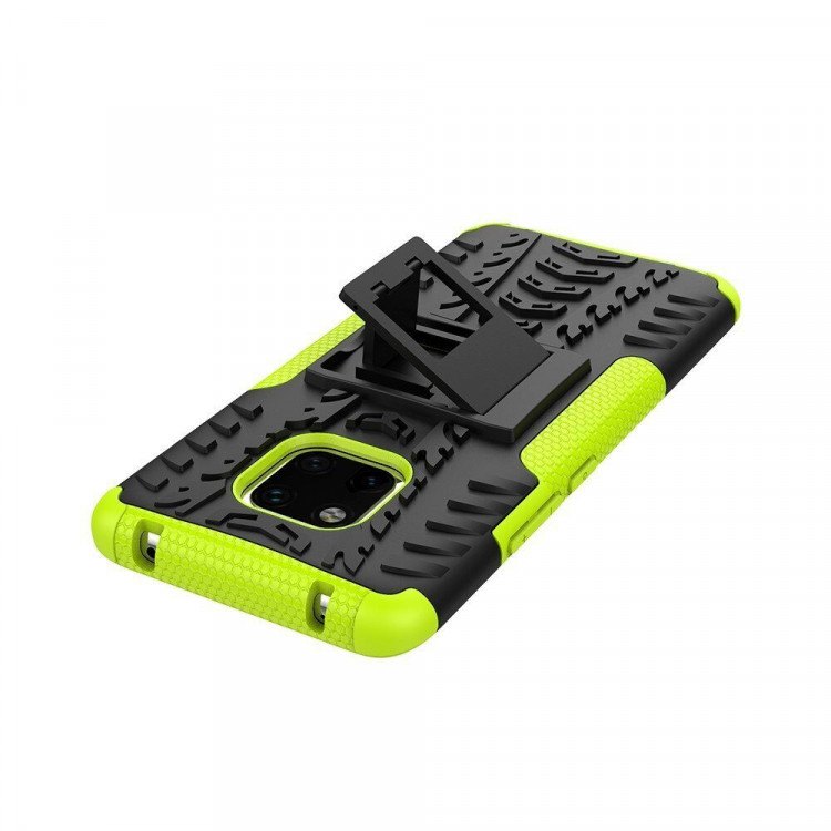 Чехол Hybrid Armor для Huawei Mate 20 Pro (черный + зеленый)