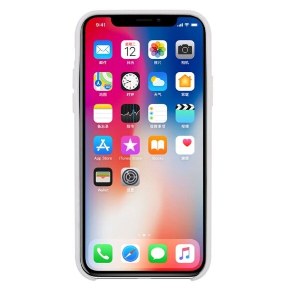 Силиконовый чехол Mobile Shell для iPhone XS / iPhone X (белый) Силиконовый чехол Mobile Shell для iPhone XS / iPhone X (белый)