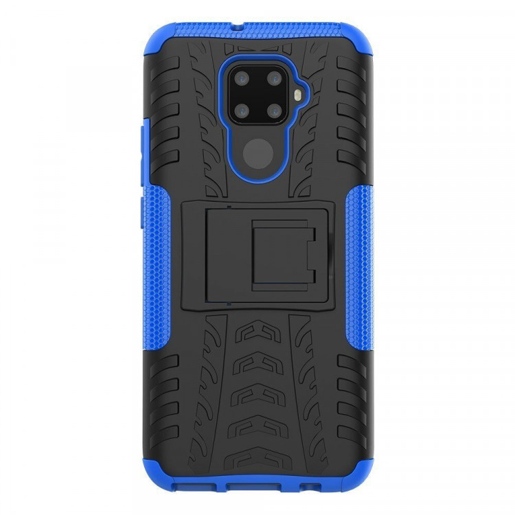 Чехол Hybrid Armor для Huawei Nova 5i Pro / Mate 30 Lite (черный + голубой)