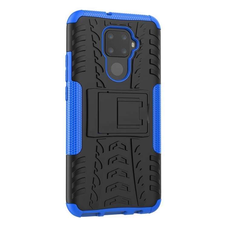 Чехол Hybrid Armor для Huawei Nova 5i Pro / Mate 30 Lite (черный + голубой)