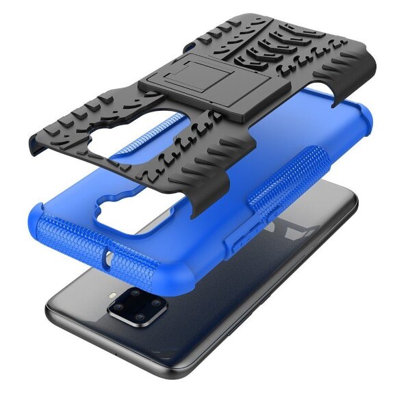 Чехол Hybrid Armor для Huawei Nova 5i Pro / Mate 30 Lite (черный + голубой) Чехол Hybrid Armor для Huawei Nova 5i Pro / Mate 30 Lite (черный + голубой)