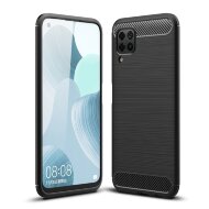 Чехол-накладка Carbon Fibre для Huawei nova 6 SE / Huawei P40 lite (черный) Чехол-накладка Carbon Fibre для Huawei nova 6 SE / Huawei P40 lite (черный)