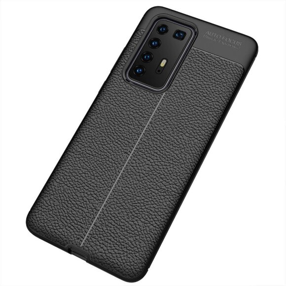 Чехол-накладка Litchi Grain для Huawei P40 Pro (черный) Чехол-накладка Litchi Grain для Huawei P40 Pro (черный)