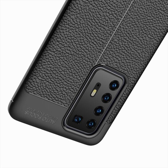 Чехол-накладка Litchi Grain для Huawei P40 Pro (черный) Чехол-накладка Litchi Grain для Huawei P40 Pro (черный)