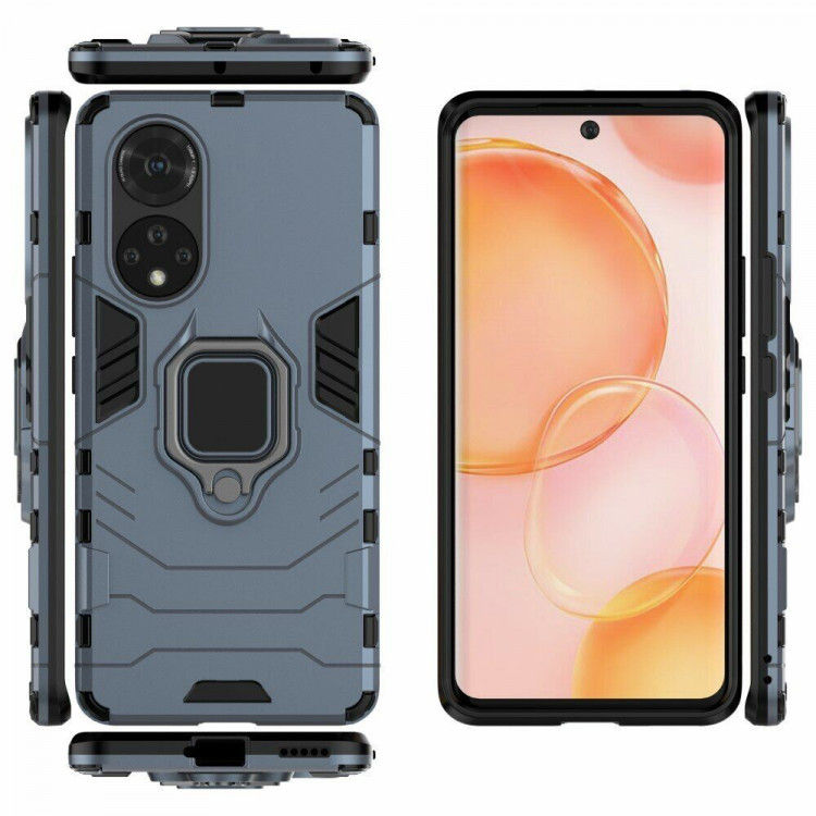 Чехол Armor Ring Holder для Honor 50 (темно-синий)