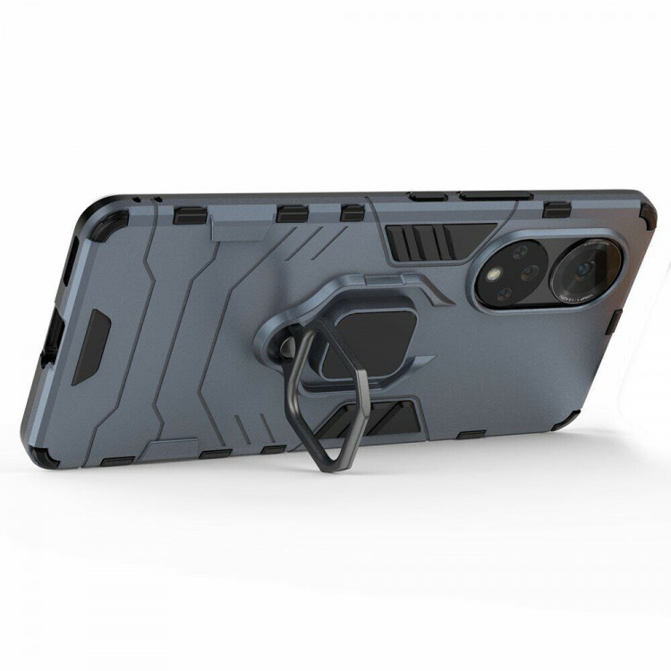 Чехол Armor Ring Holder для Honor 50 (темно-синий)